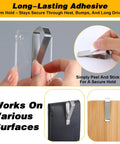 Stainless Steel Car Sun Visor Clips With Adhesive Mounting Kit For Custom Photo Displays shown on various surfaces
