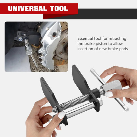 Disc Brake Pad Installation Spreader Caliper Piston Tool For Easy Piston Return Non Marring Surface Safe DIY Auto Brake Service Quick Pad Spread And Caliper Reset Durable Metal Build For Home Mechanics