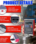Pro Grade Digital Surface Roughness Tester With 0.01μm Accuracy, Portable Handheld Gauge For Ra Rq Rz Rt, Four Parameter Surface Finish Meter, Includes Calibration Block And Bracket. handheld surface roughness tester with LED display and USB charging