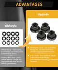 Heavy Duty Alloy Steel Cylinder Head Studs With Thickened Flange Nuts Kit Drop In Ready Swap For Predator 212 Honda Gx200 Upgrade comparison image.