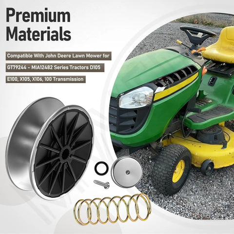 Secondary Variator Belt Pulley Kit GT79244 MIA12482 shown with John Deere lawn tractor