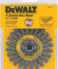4 Inch Wire Wheel Brush With Twist Cable For Heavy Duty Metal Prep, High Tensile Carbon Or Stainless Steel Wire, Internal