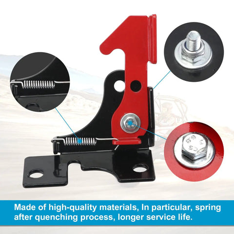 Close-up of All Models Parking Brake Spring Kit For RZR And Ranger UTVs EZ Install showing red and black component details.
