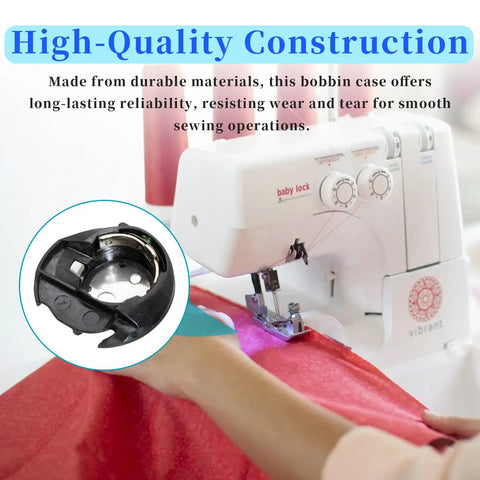 Must-Have Universal Bobbin Case For A Ton Of Sewing Machines Compatible With Brother And Baby-Lock Replacement Parts XC3152221 XE7560001 For SE400 SE600 SE625 CS6000I PE800 LX3817 And More black plastic-stainless case on Baby Lock machine