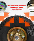 Built Tough Heavy Duty Pneumatic Swivel Caster Set Four Pack Premium Natural Rubber Wheels With Shock Absorption For Warehouse Carts Smooth Glide And Serious Grunt Power featuring thick pattern design and multi-layer structure