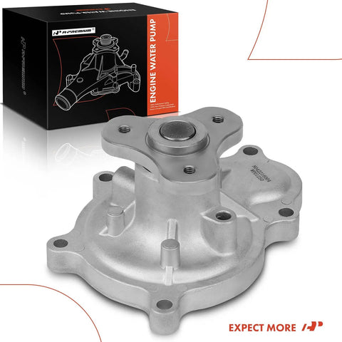 Engine Water Pump With Seal For Subaru Forester Impreza Legacy Outback Crosstrek BRZ XV Crosstrek Scion FR S Toyota 86 H4 2.0L 2.5L Replacement, OEM Grade Fit, Durable Sealing System, showing aluminum housing and steel impeller.