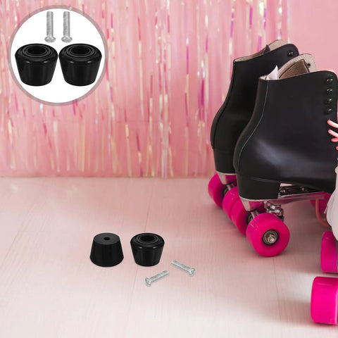 Toe Stops For Quad Skates With Black Brake Head And Screws Replacement Parts For Inline Roller Skating Safe Smooth Quick Swap