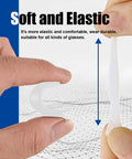 Hands stretching Anti Slip Silicone Eyeglass Ear Grips For Sports Glasses And Sunglasses showing elasticity and durability