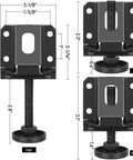 Heavy Duty Leveling Feet For Furniture And Workbenches Adjustable Table Leg Levelers Universal Plated Steel Feet dimensions view