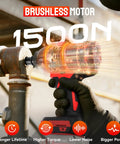 Heavy Duty Cordless Impact Wrench With Half Inch Drive Featuring A Brushless Motor And Legit 1106 Foot Pound Torque Heavy Hitter Shop Tool in use.