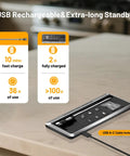 Wireless Meat Thermometer With Smart Timer And App Control For Grill, BBQ, Oven And Smoker, USB charging on counter