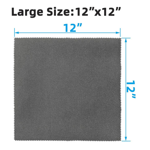 Gray 12x12 inch microfiber cleaning cloth for firearms cleaning and polishing