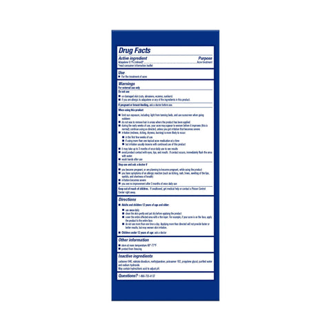 Image showing drug facts for Acne Treatment Gel With 0.1 Percent Adapalene Retinoid, OTC Face Care For Clear Skin