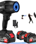 Powerful Beast Mode Turbo Airflow Handheld Leaf Blower With 450000 RPM High Speed Motor, 2 Batteries And Charger