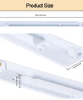 Product size dimensions of Upgraded Fridge Drawer Slide Rails For Kenmore And Frigidaire Refrigerators, white plastic, 16.6 in long.