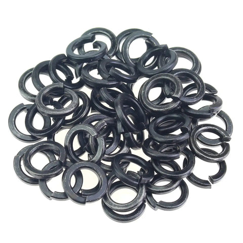 50 Pack 8.8 Grade Alloy Steel M12 Split Lock Washers, Spring Lock Washers For Screws And Bolts, Heavy Duty Jobsite Grade Black Finish