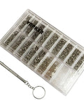 Micro Eyeglass And Sunglass Repair Screws Kit With Nuts, Stainless Steel Tiny Screws Assortment for Spectacles and Watches, with Mini Screwdriver