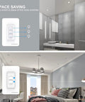 Single Pole Smart Light Switch For Alexa And Google Assistant With 2.4GHz WiFi Neutral Wire Required Remote Voice Control Scheduling No Ground Wire Needed 2 Gang Pack installed in modern interiors