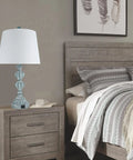 Set Of 2 Touch Control Table Lamps, 3 Way Dimmable Bedside Lamps With USB Ports, Coastal Farmhouse Desk Lamps, blue washed finish