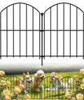 30 Pack Decorative Garden Fence Panels 17 Inch High Thirty One And A Half Foot Long Rustproof Metal No Dig Fence Animal Barrier