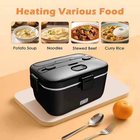 Electric Lunch Box Heater 100W Portable Food Warmer 1.8L for work or on the go fast 20 to 30 minute heating 12V 24V 110V 230V