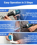 Step-by-step guide for using PVC Pipe Threader Kit For One Half And Three Quarter Inch Pipes With Internal And External Threading DIY Home Plumbing Sidekick For Quick Fixes And Easy Installations
