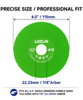 Heavy Duty 4.5 Inch Diamond Blades, 3 Pack Angle Grinder Discs with 7/8 inch arbor for precise ceramic tile cutting.