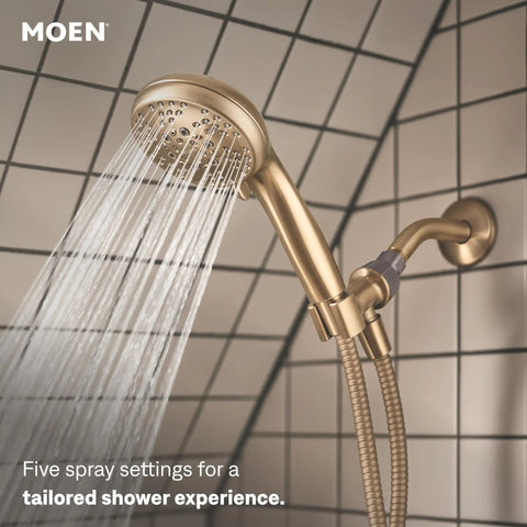 Solid Single Handle Tub And Shower Faucet Set With Pressure Balancing Valve And Handheld Sprayer Bronzed Gold Finish Steady Water Control Plus No Sweat Installation For Fresh Bathroom Refreshes