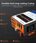 Rock Solid 55 Amp RV Power Converter And Battery Charger 120V AC To 12V DC with thickened housing and DC output terminals.