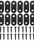 Flat Corner Brace Plates Set Of 20 Thickened Iron Brackets For Sturdy Furniture and Shelf Supports with included screws