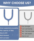 Comparison of heavy duty steel U hooks with anti-slip coating for garage storage and organization, highlighting durability and features.