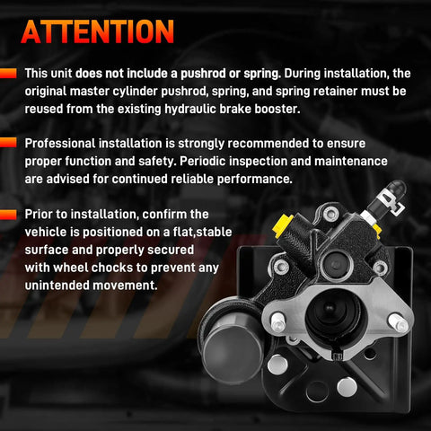 Hydraulic Power Brake Booster For Chevy Silverado 2500 HD And GMC Sierra 2500 HD 2007-2010 Suburban 2500 2007-2009 Sierra 3500 HD Yukon XL 2500 2007-2009 Bolt-On Upgrade Replaces 178-1037 19371362