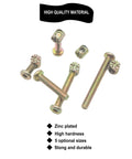 Premium Beefy M6 Socket Head Cap Screws And Barrel Nuts Furniture Repair Kit For Baby Cribs Bunk Beds Woodwork Projects And Home Fixes showing zinc plated bolts and barrel nuts.