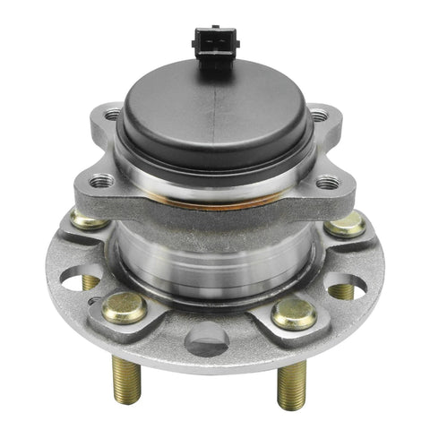 Front view of Beefy Two Piece Rear Wheel Bearing Hub Assembly Kit With ABS For Hyundai Sonata 2015 To 2019, Tucson 2016 To 2021