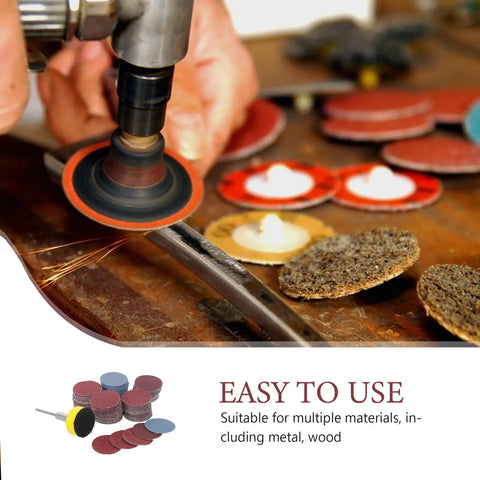 100 Pcs Sanding Disc Kit For Rotary Tool Grit Range 100 180 240 1500 3000 With Round Discs And Mini Discs, metal polishing