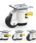 Leveling Casters With Ratchet Handle Design For Heavy Duty Industrial Use Total Capacity 2200 Lbs Set Of 4 With Adjustable Leveling Pads TD60
