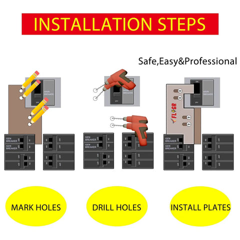 Installation steps for Interlock Kit For Generator Hookup In QO And Homeline Panels 100 Amp Or 125 Amp Single Horizontal Throw