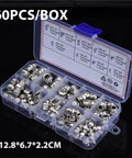 Solid 60 Piece Metric Grease Fitting Kit With Nine Types Of Galvanized Metal Hydraulic Zerk Assortment Set For M6 M8 M10 Sizes Featuring Rock Spring Check Valve Built In Anti Leakage One Way Design Perfect For Heavy Duty Auto Repair Shop Jobs And Keeping open case with M6 M8 M10 fittings