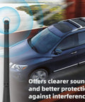 Flexible Rubber Roof Antenna Mast Replacement For Nissan Rogue Pathfinder 350Z Cube Leaf Versa Note Versa Sedan Murano Titan Frontier Navara NP300 Easy Install Car Antenna Upgrade on a blue Nissan car