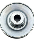 Top view of One Groove 3.5 Inch V Belt Pulley For A B 5L 4L Belts, 5/8 Inch Bore, 1020 Steel Zinc Plated Motor Pulley With Keyseat