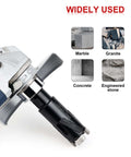 Side view of Casaverde diamond core drill bit, 1-3/8 inch with 5/8-11 thread, mounted on a drill