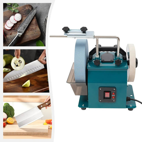 Heavy Duty Wet Bench Grinder Built Tough To Run Butter Smooth With Variable Speed Control for sharpening kitchen knives.