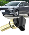 Engine Coolant Temperature Sensor 12641073 fits Buick Encore Lacrosse, showing metal and plastic construction, precise monitoring.