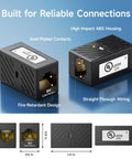 UL Listed 5 Pack Cat6 RJ45 Female To Female Couplers for High Speed Ethernet Extending, showing gold-plated contacts and design.