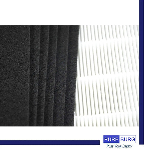 Close-up of Must-Have Replacement Filter Set For Winix Air Purifiers H13 True HEPA Filter With Activated Carbon Pre-Filters