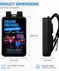 Hella Bright 21 5 Inch Lcd Backpack Mobile Ads dimensions showing 14.17 x 20.87 x 3.74 inches display for outdoor campaigns.