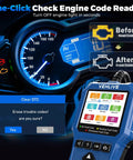 Dope Motorcycle Diagnostic Scanner V880 Moto OBD2 Tool With Voltage Test Quick Fault Code Reader display and options