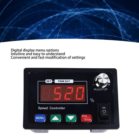 Detailed view of the Badass 40A Dc Motor Speed Controller With Sharp Digital Display And Pwm Adjustments for easy settings modification.