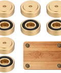 8 pcs aluminum cutting board feet with screws round 1.18 by 0.39 in silicone rubber pads anti rust vibration dampening non slip feet