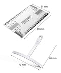 Stainless Steel String Action Ruler and 7.25 Gauge, part of Guitar Luthier Tools Set With 9 Understring Radius Gauges And 1 Double Sided String